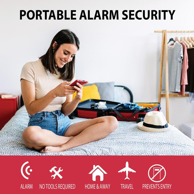 Goldy Lock - Secure Guard 2-in-1 Portable Door Lock & Alarm - Ultimate Home, Travel & Rental Security for Privacy & Entry Prevention