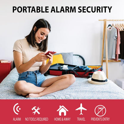 Goldy Lock - Secure Guard 2-in-1 Portable Door Lock & Alarm - Ultimate Home, Travel & Rental Security for Privacy & Entry Prevention
