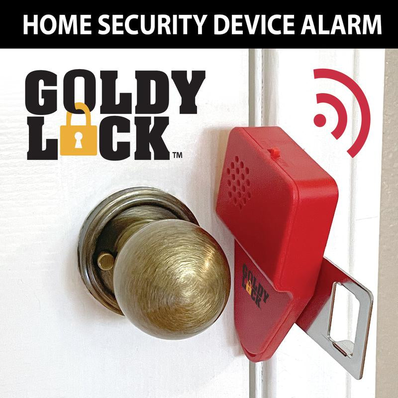 Goldy Lock - Secure Guard 2-in-1 Portable Door Lock & Alarm - Ultimate Home, Travel & Rental Security for Privacy & Entry Prevention
