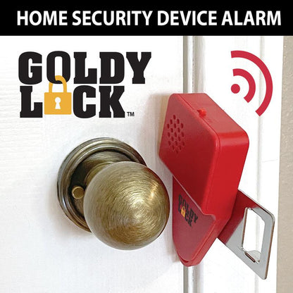 Goldy Lock - Secure Guard 2-in-1 Portable Door Lock & Alarm - Ultimate Home, Travel & Rental Security for Privacy & Entry Prevention