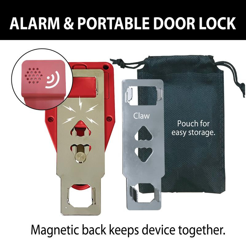 Goldy Lock - Secure Guard 2-in-1 Portable Door Lock & Alarm - Ultimate Home, Travel & Rental Security for Privacy & Entry Prevention