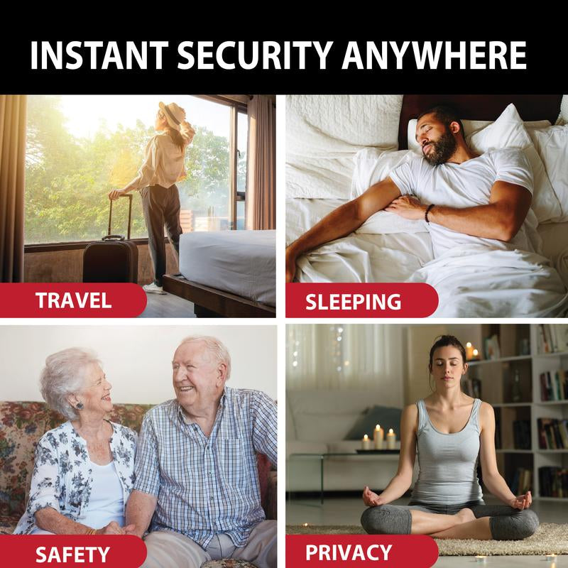 Goldy Lock - Secure Guard 2-in-1 Portable Door Lock & Alarm - Ultimate Home, Travel & Rental Security for Privacy & Entry Prevention